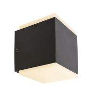 Šviestuvas v/t LED 10W IP54 3000K 530lm 80x92mm H-105mm tamsiai pilkos spalvos šviečia aukštyn/žemyn BRA ANCHA II - DEKO LIGHT