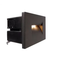 Šviestuvas į/l LED 3.6W IP65 3000K 75lm į sieną 107x75mm H-65mm antracito spalvos YVETTE I - DEKO LIGHT