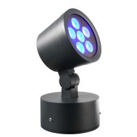 Prožektorius lauko LED 16W 24V IP65 3000K 780lm RGBW D-111mm H-220mm antracito spalvos COLT 16W RGBW - DEKO LIGHT