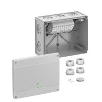 Dėžutė v/t [152x152x120] IP55/66 su gnybtais 5x16mm2 pilka be halogenų AboxSL-16 - SPELSBERG