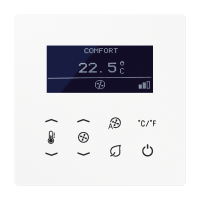 Reguliatorius temperatūros patalpos p/t su ekranu baltas LS - JUNG