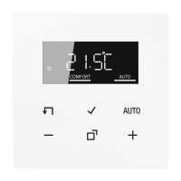 Reguliatorius temperatūros p/t patalpos su ekranu baltos spalvos LS - JUNG