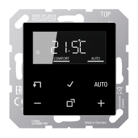 Reguliatorius temperatūros p/t patalpos su ekranu juodos spalvos A - JUNG
