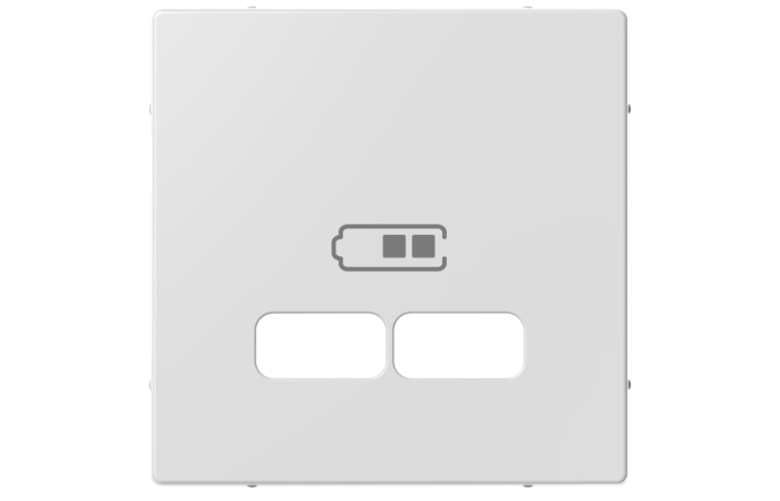 Dangtelis dvigubas USB pakrovimo lizdui baltos spalvos SYSTEM M - SCHNEIDER ELECTRIC