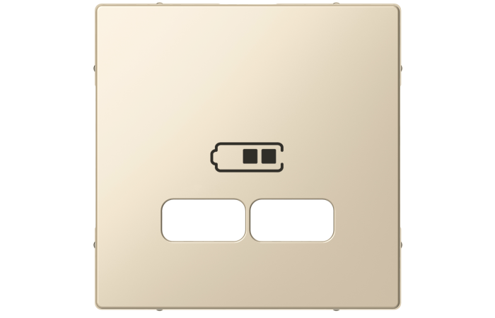 Dangtelis dvigubam USB lizdui su simboliu "Baterija" baltas System Design - SCHNEIDER ELECTRIC