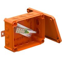 Dėžutė v/t [150x116x67] IP66 E30-E90 su gnybtais 5x6mm2 oranžinė be halogenų T100ED 06A - OBO BETTERMANN