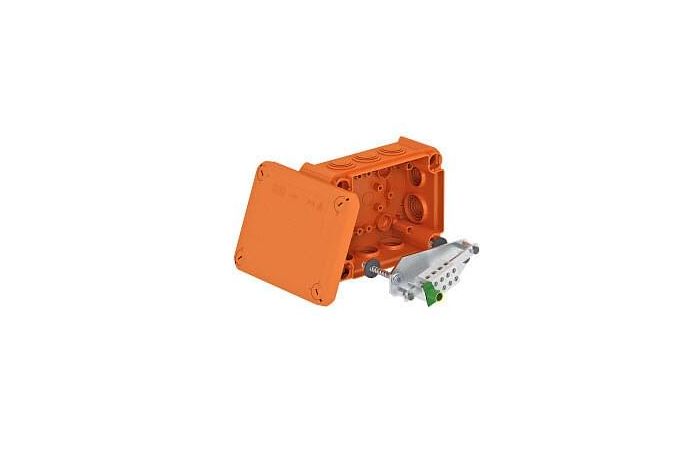 Dėžutė v/t [150x116x67] IP66 E30-E90 su gnybtais 5x6mm2 oranžinė be halogenų T100 ED - OBO BETTERMANN
