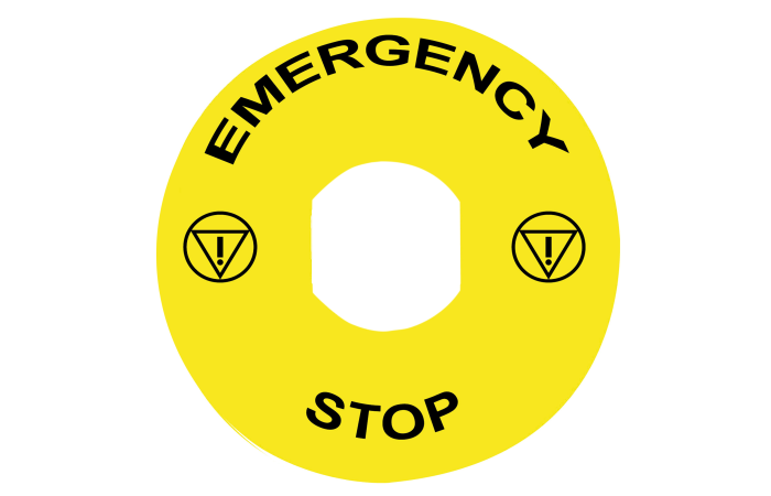 Žymeklis "EMERGENCY STOP" - SCHNEIDER ELECTRIC