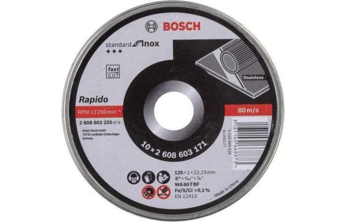 Diskas pjovimo metalui ir nerūdijančiam plienui 125mm 1.0mm INOX - BOSCH