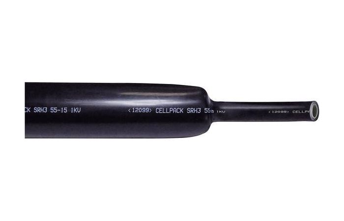 Vamzdelis termosusitraukiantis su klijais 12.0-3.0mm [2.5-10mm2] juodas L-1m SRH2 - CELLPACK