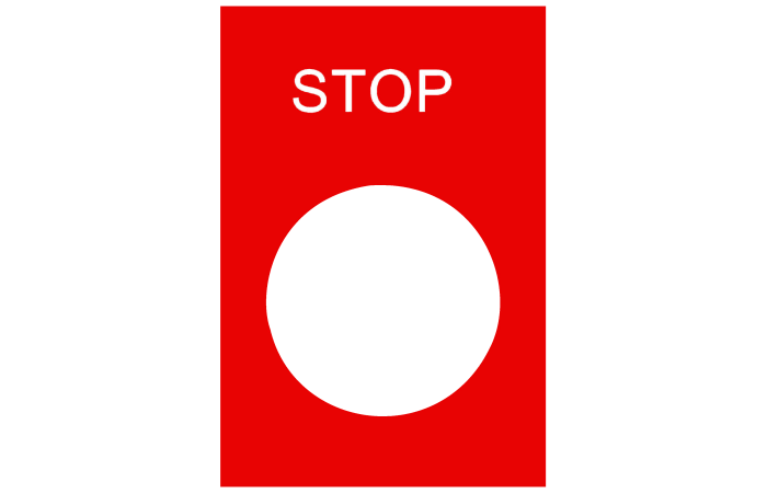 Simbolis STOP 40x30mm - SCHNEIDER ELECTRIC