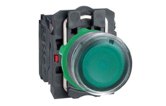 Mygtukas 1no+1nc žalias šviečiantis LED 24V - SCHNEIDER ELECTRIC