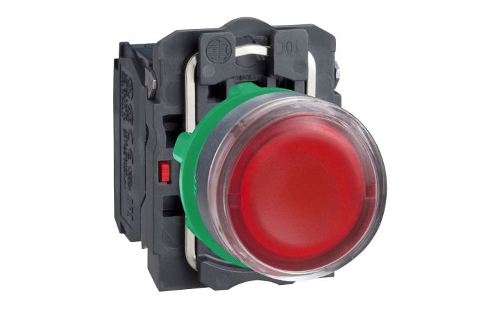 Mygtukas 1no+1nc raudonas šviečiantis LED 24V - SCHNEIDER ELECTRIC