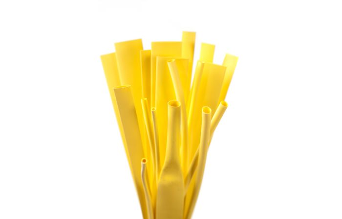 Vamzdelis termosusitraukiantis be klijų 38.1-19.1mm geltonas L-1m plonasienis RTS - TRYTYT