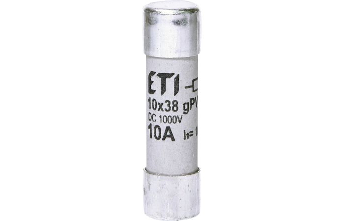 Saugiklis 10A 10x38mm gPV 1000V DC CH10 cilindrinis - ETI