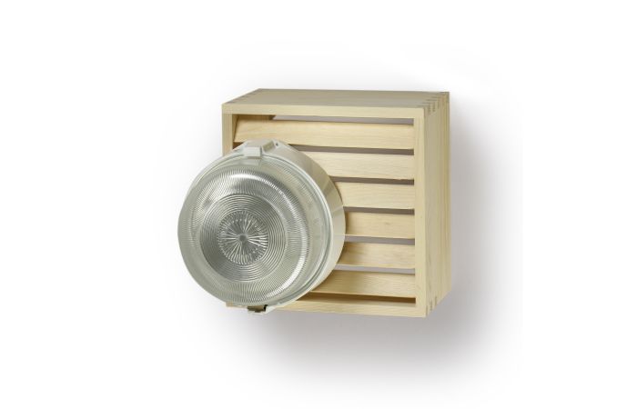 Šviestuvas v/t kaitrinei lempai 1x60W E27 IP44 su medžio apdaila 125 C Saunai - ENSTO