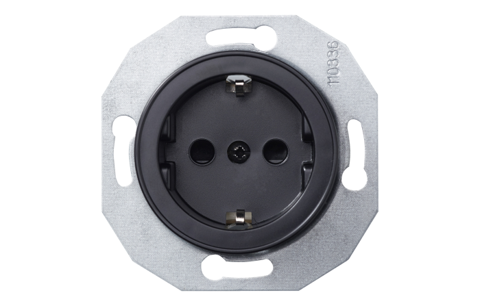 Lizdas p/t su įžeminimu juodas Renova - SCHNEIDER ELECTRIC