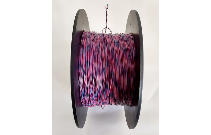 Laidas krosavimo 2x0.5/0.9 raudonas-mėlynas [Ritė po 500m]