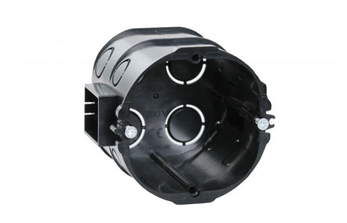 Dėžutė p/t 62mm pagilinta sujungiama su fiksacija juoda (PMD-2) - LIREGUS