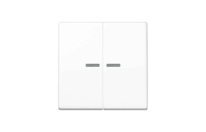 Klavišas dvigubam jungikliui su apšvietimu baltas AS 500 - JUNG