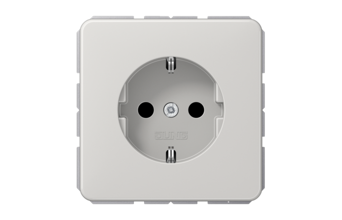 Lizdas p/t SCHUKO šviesiai pilkas 16A 250V CD - JUNG