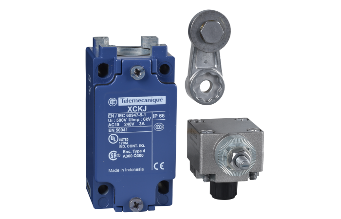 Jungiklis galinis M20 1nc+1no nulenkiama ratukinė svirtis XCKJ10511H29 - TELEMECANIQUE