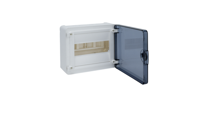 Skydelis v/t 8 modulių IP40 skaidrios durys - HAGER