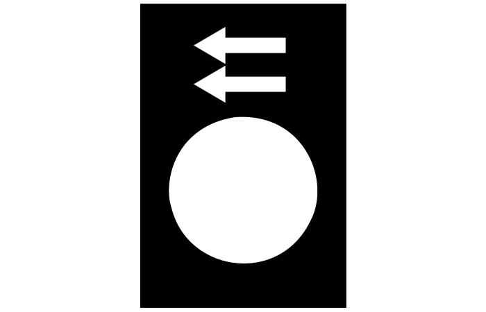 Markiruotė 30x40mm juoda su baltomis rodyklėmis - SCHNEIDER ELECTRIC