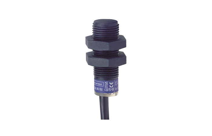 Jutiklis induktyvinis M12 L35mm Sn4mm 12-24V DC 3-laidis 1no PNP su 2m kabeliu XS4P12PA340 - TELEMECANIQUE