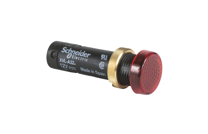 Signaline lempute raudona 12 VDC, D-12 mm, XVLA324, CONTROL & SIGNALLING, PUSH BUTTONS, PILOT LIGHTS & CONTROLS, DIA 8, 10, 12 GENERAL PURPOSE - SCHNEIDER ELECTRIC (pavadinimas tikslinamas)
