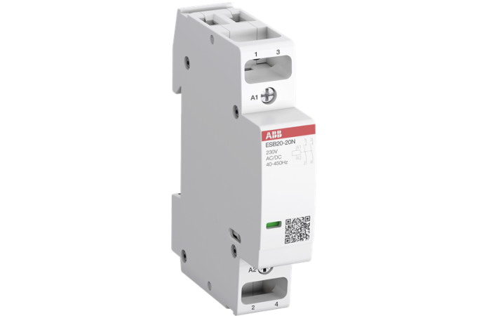 Kontaktorius 2P 20A 2no 24V AC/DC ESB20-20N-01 - ABB
