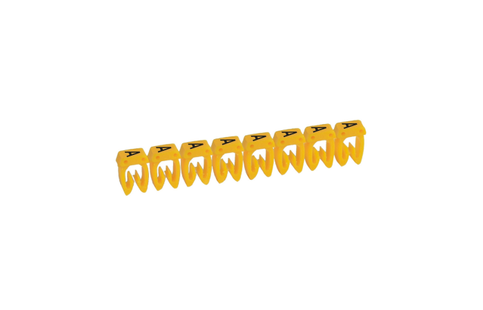 Markiruotė "A" laidui užspaudžiama 0.5-1.5mm2 juoda/geltona [300] - LEGRAND