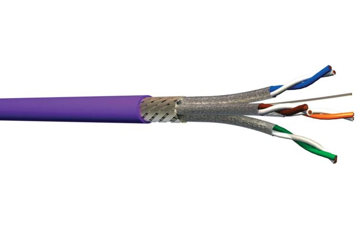 Kabelis kompiuterinis S/FTP 4x2x0.57 AWG23 Kat.7 600Mhz 4P LSZH [matuojamas] - MMC