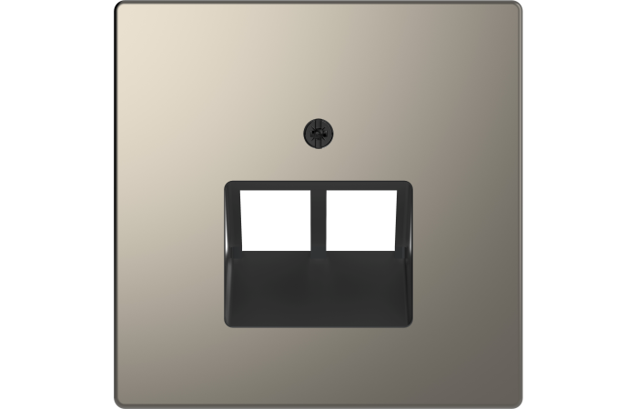 Dangtelis dvigubas RJ45 lizdui nikelio spalvos System Design - SCHNEIDER ELECTRIC