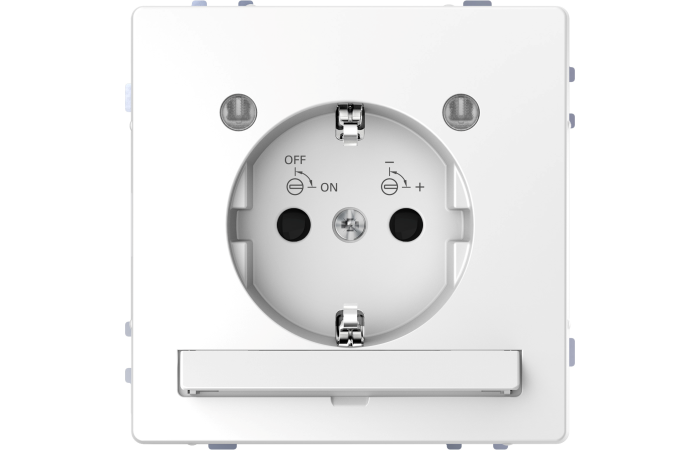 Lizdas p/t SCHUKO be rėmelio su apsauga nuo vaikų ir apšvietimu užspaudžiami kontaktai baltas 16A 250V System Design - SCHNEIDER ELECTRIC