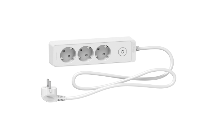 Ilgiklis 1.5m 3 lizdų su įžeminimu baltas Unica - SCHNEIDER ELECTRIC