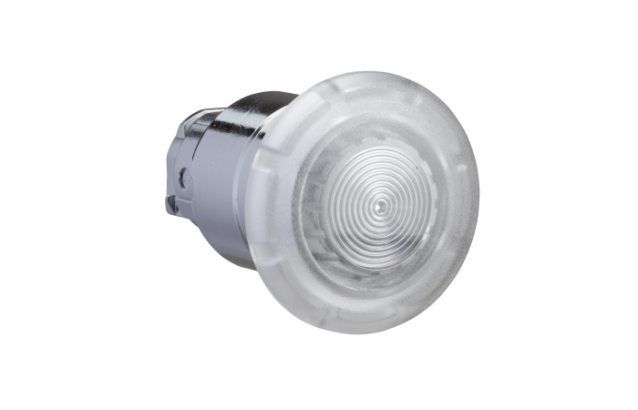 Galvutė mygtukui balta skaidri su fiksacija 22/40mm grybo formos su LED pašvietimu IP66 ZB4 Harmony - SCHNEIDER ELECTRIC