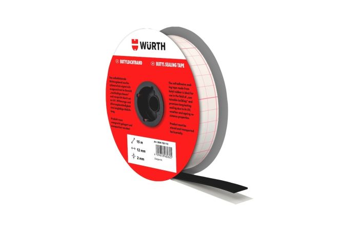 Juosta sandarinimo Butilo 19x2mm L-15m dvipusė lipni, atspari UV solar - WURTH