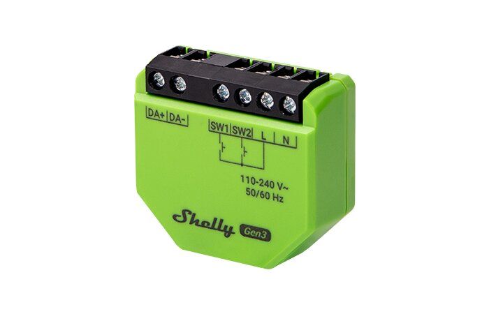Valdiklis 2W 10mA 110-240V AC 1 kanalo Wi-Fi Shelly DALI Dimmer Gen3 - SHELLY