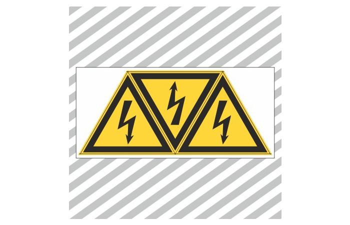 Ženklas simbolis ĮTAMPA 160x160mm plastikas trikampis EL/04 - SAUGOS ŽENKLAI