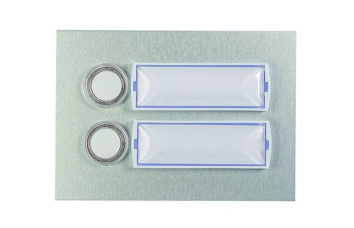 Mygtukas p/t skambučiui dvigubas IP20 iki 24V su pašvietimu PKPB3 / 2 - PROTEC