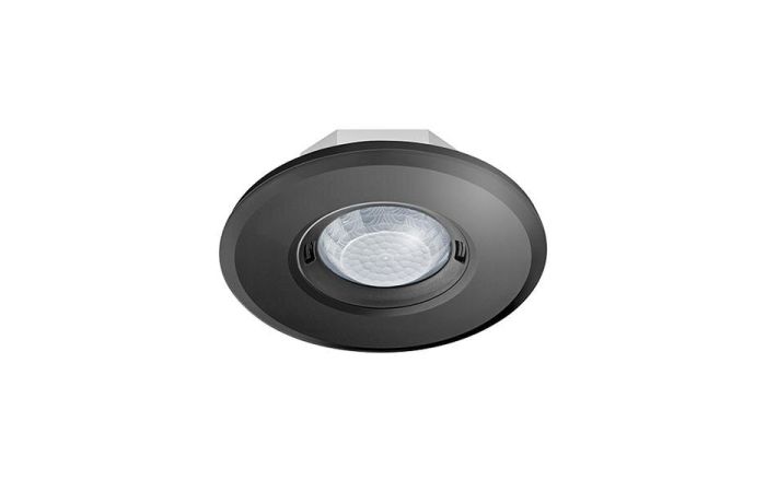 Jutiklis būvio į/l IP20 600W LED H-5m D-8m 360 laipsnių juodas PD-FLAT 360i/8 ROUND BLACK - ESYLUX