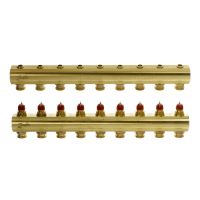 Kolektorius grindiniam šildymui reguliuojamas 1'' 9+9 FHF-9 [pak. po 2 vnt.] - DANFOSS