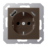 Lizdas p/t SCHUKO su USB A ir USB C 3A mokos spalvos A - JUNG
