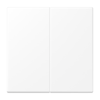 Klavišas dvigubam jungikliui baltos matinės spalvos LS - JUNG