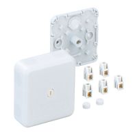 Dėžutė v/t [78x78x27] IP30 su gnybtais balta AP7-2.5 - SPELSBERG