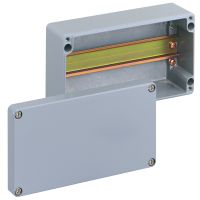 Dėžutė v/t [220x120x81] IP66 iQ aliumininė su DIN bėgeliu pilka ALR2212-L - SPELSBERG