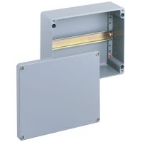 Dėžutė v/t [280x230x110] IP66 iQ aliumininė su DIN bėgeliu pilka ALR2823-L - SPELSBERG