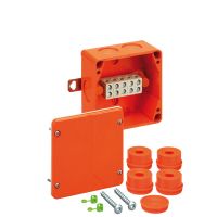 Dėžutė v/t [115x115x65] IP65/54 E30-E90 su gnybtais 5x10mm2 be halogenų WKE3-5x10 - SPELSBERG