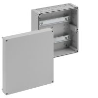 Dėžutė v/t [300x300x132] IP65/IP54 su 2xDIN bėgeliu pilka be halogenų RKA4/68-L - SPELSBERG